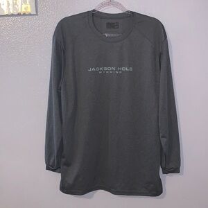 Jacksonville Wyoming grey stretchy long sleeve athletic shirt
